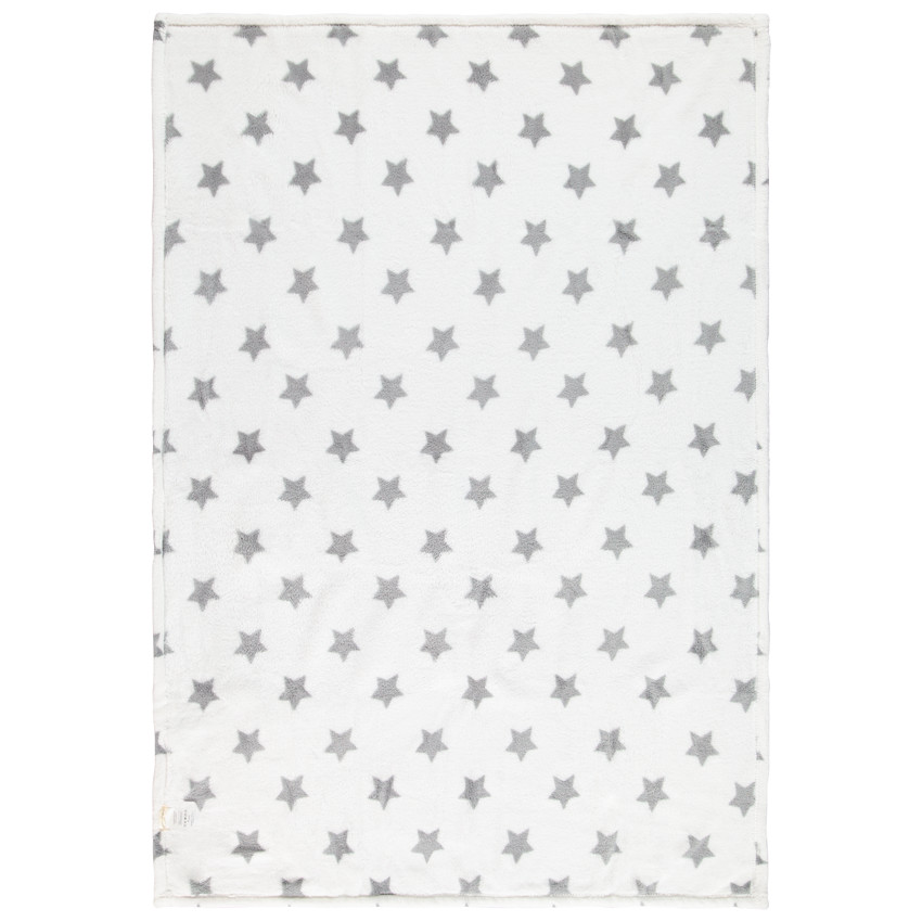 Manta sherpa estampada con estrellas 80 x 115 cm 