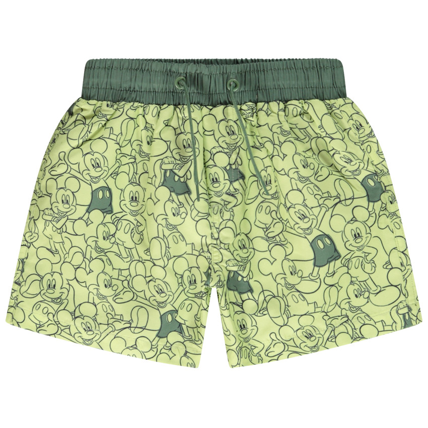 Short de baño de poliéster estampado Mickey Disney para niño 