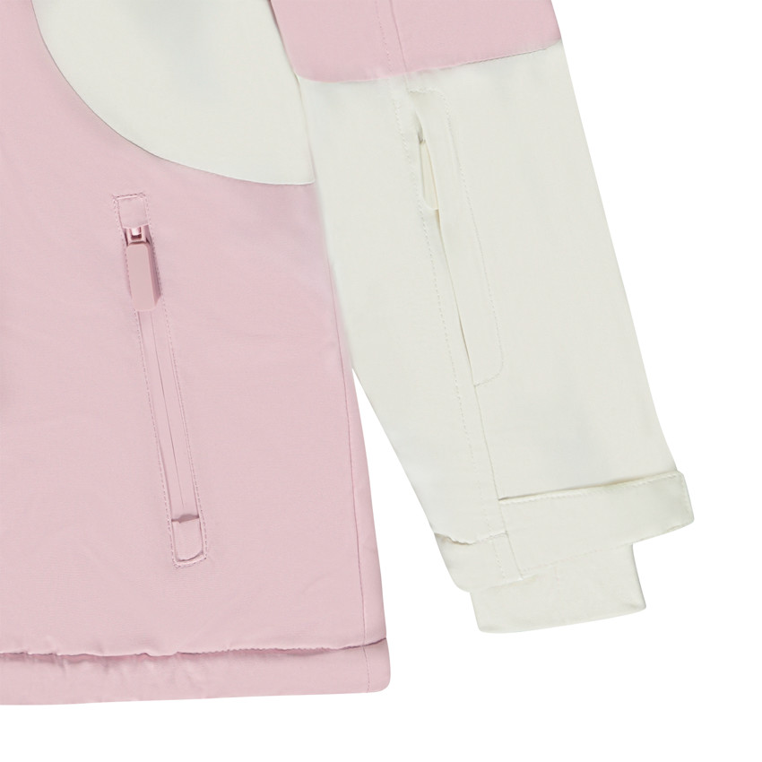 Blusón de esquí en tela repelente efecto colorblock para niña 