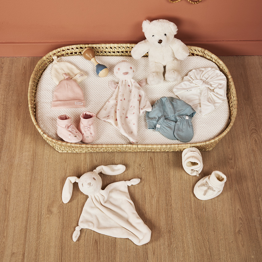 Doudou pañuelo conejo de terciopelo para bebé 