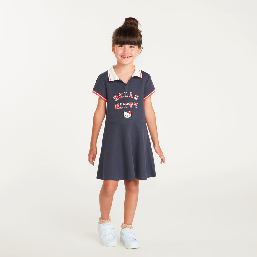 Ropa de tenis para niña de manga corta con bordado de Hello Kitty. 