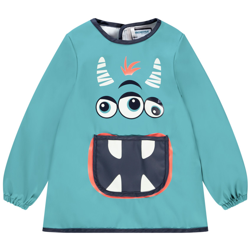 Bata infantil con bolsillo estampado monstruo 