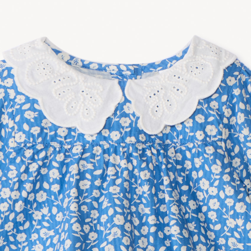 Ensemble long 2 pièces avec tunique fleurie pour bébé fille 