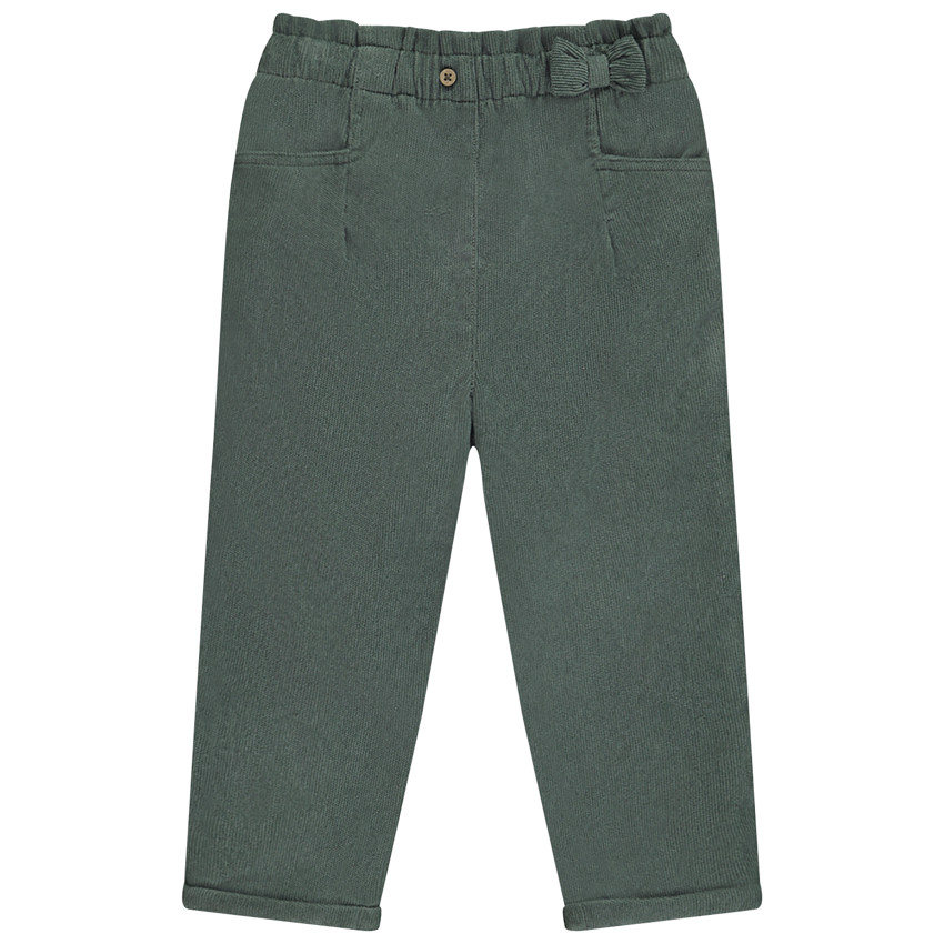 Pantalón de terciopelo acanalado con lazo para bebé niña  Additional Pantalón de terciopelo acanalado con lazo para bebé niña