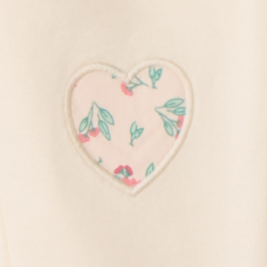 Conjunto de 2 piezas lisas con detalles florales para niña bebé. 