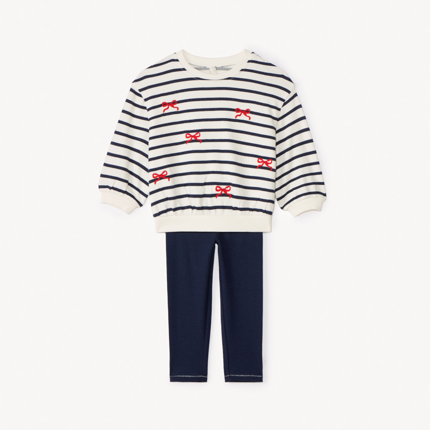 Conjunto de chándal de estilo marinero para bebé niña 