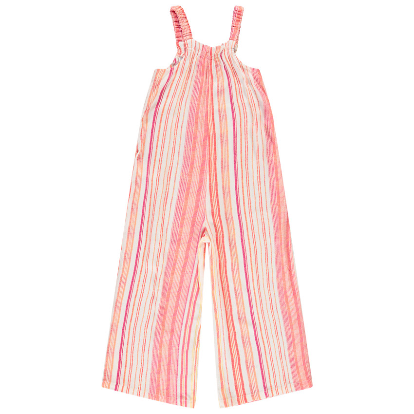 Peto largo de voile con rayas para niña 