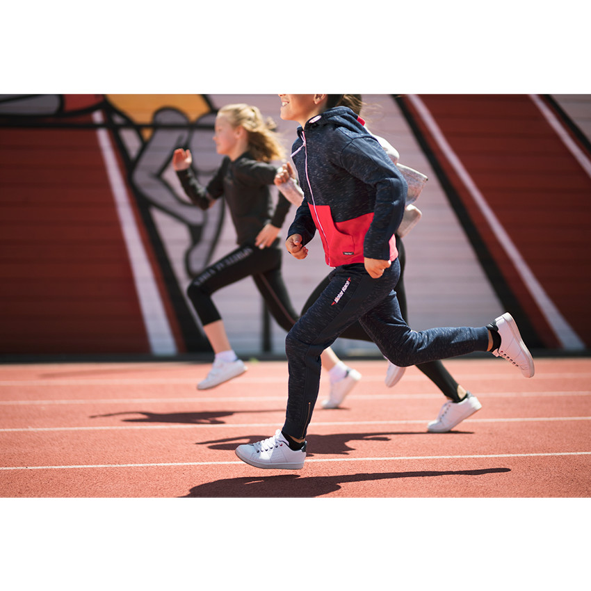 Júnior - Chaqueta de felpa bicolor con capucha y cordoncillo de fantasía 