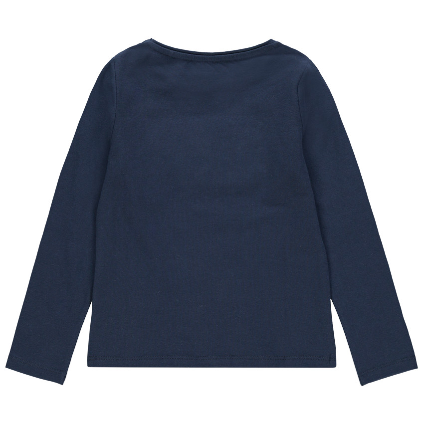 Camiseta manga larga mensaje con lentejuelas 