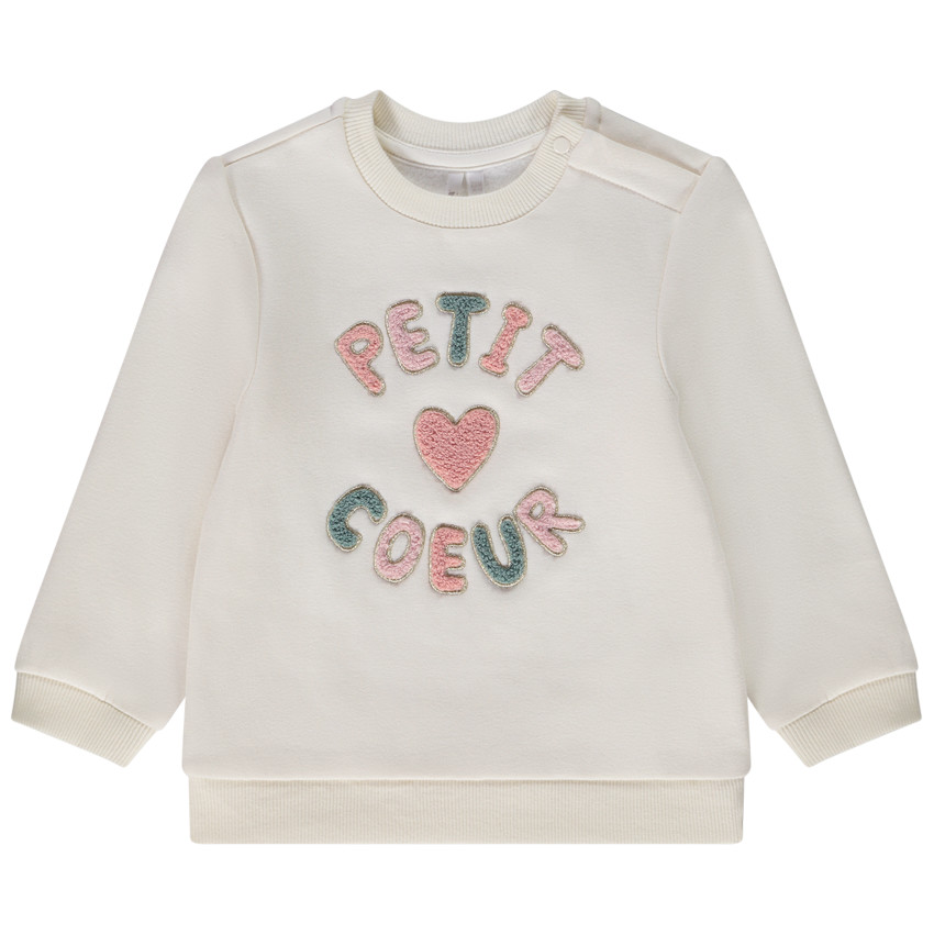 Sudadera de felpa con parches para bebé niña 