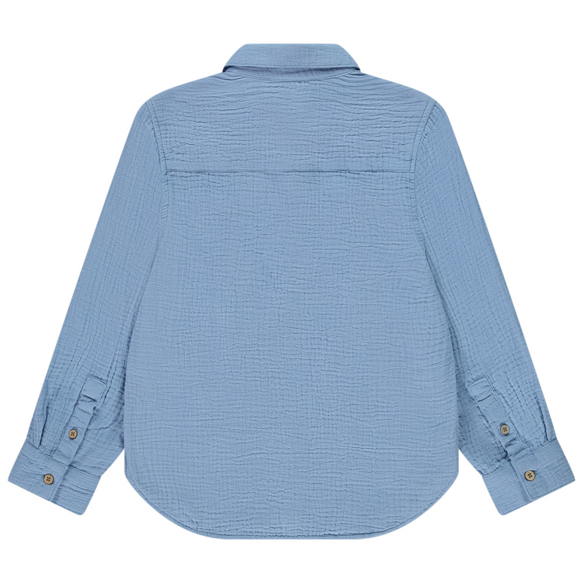 Camisa de manga larga unicolor de tetra para niño 