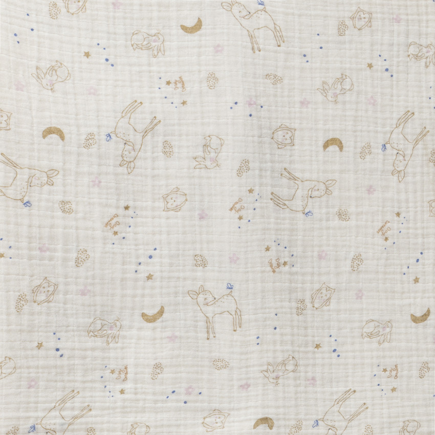 Lote de 3 muselinas de gasa de algodón Little Deer  Additional Lote de 3 muselinas de gasa de algodón Little Deer