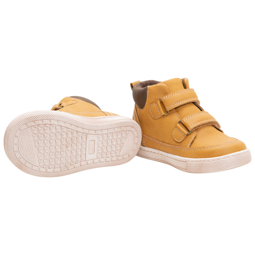 Botines con efecto de cuero de doble velcro 