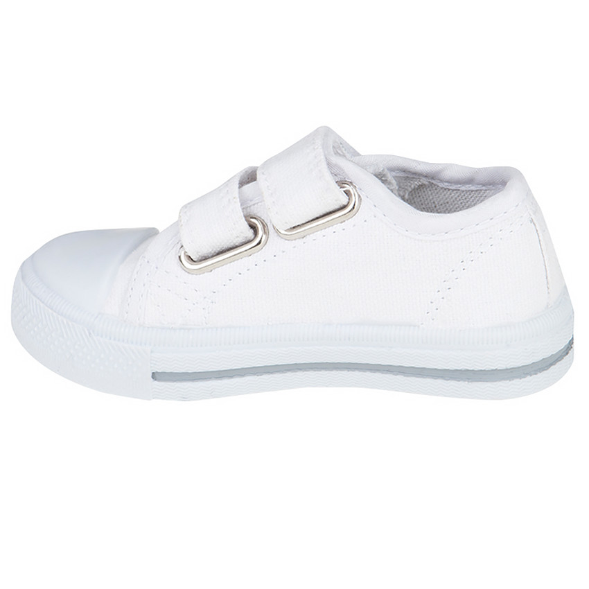 Baskets basses en toile à scratchs du 28 au 35  