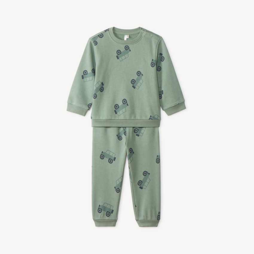 Conjunto de chándal bebé niño con estampado de coches 
