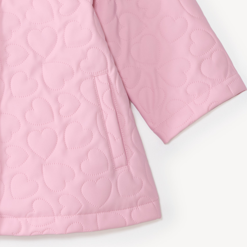 Parka de bebé niña acolchada con corazones 