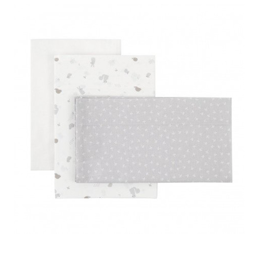 Juego de sábanas 3 piezas para cuna de 60 Ardi Gris 
