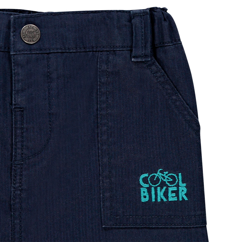 Bermudas de algodón bordado a contraste 