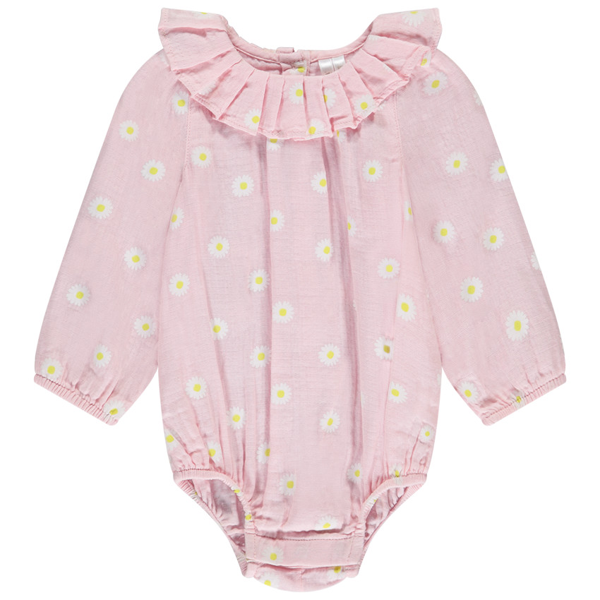 Pelele de manga larga estampado margaritas para bebé niña  Additional Pelele de manga larga estampado margaritas para bebé niña