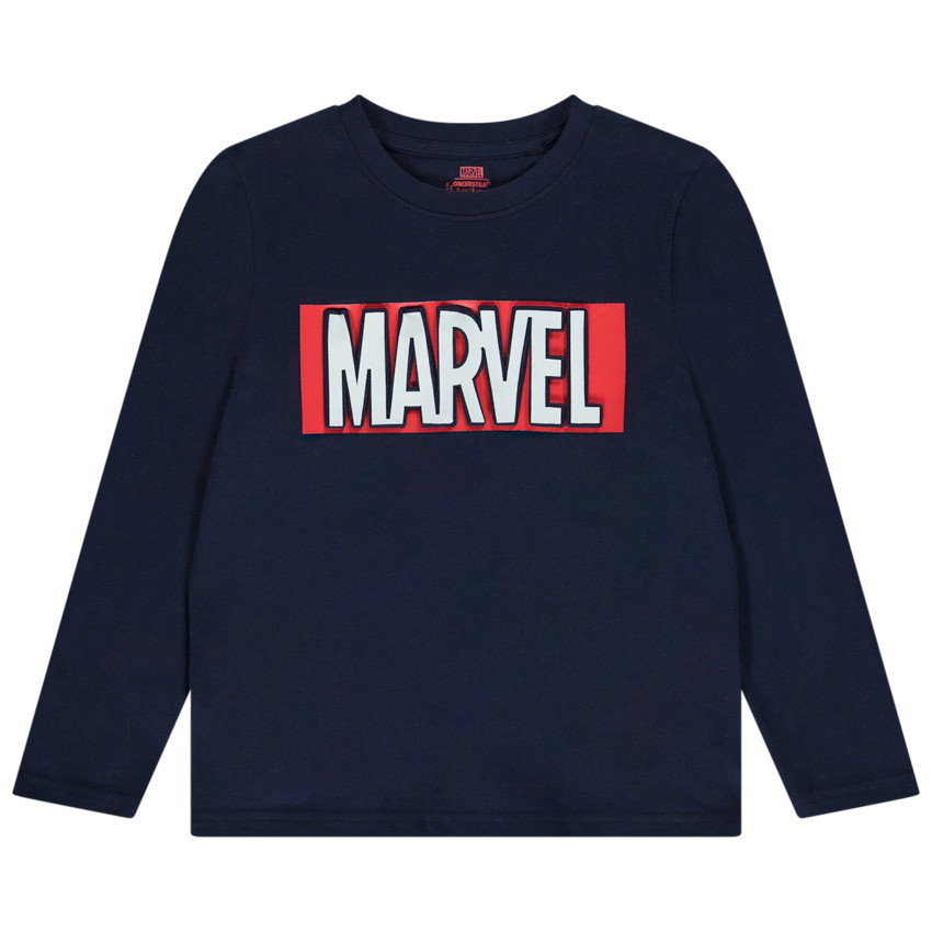 Camiseta de manga larga con estampado en relieve de Marvel para niño 