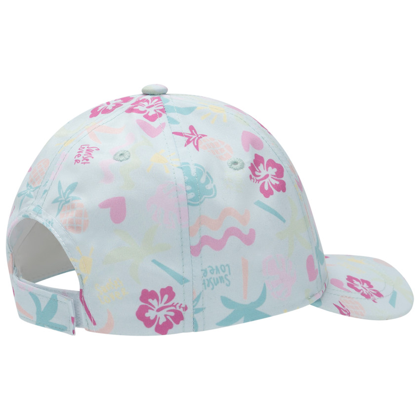 Gorra estampada con parche de goma Hawaii para niña 