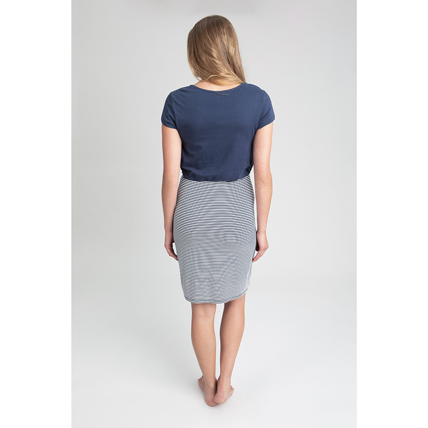 camisola de embarazo de rayas y bolsillo 