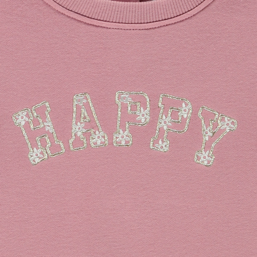 Sudadera de felpa con parche bordado para bebé niña 