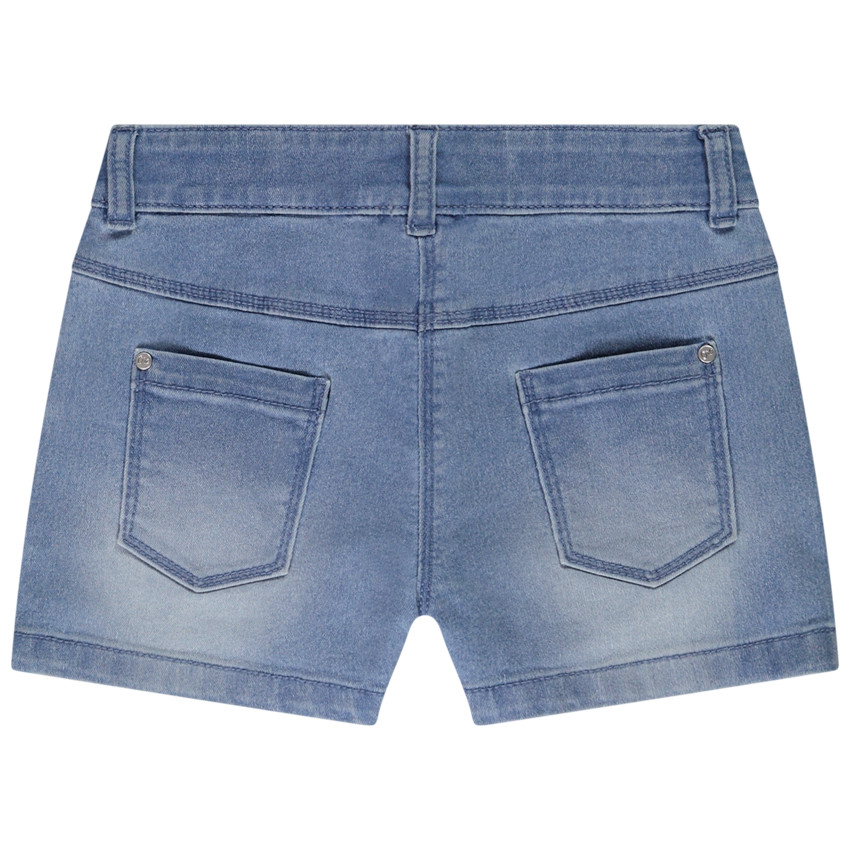 Short vaquero efecto lavado para niña 