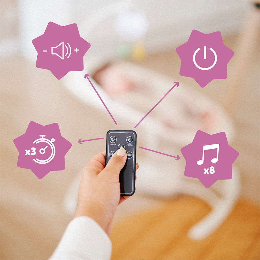 Balancelle motorisée latérale avec télécommande crème 