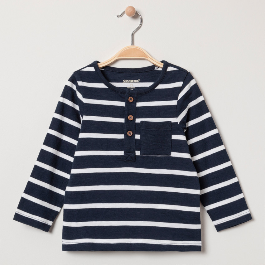 Camiseta manga larga rayas y bolsillo   Additional Camiseta manga larga rayas y bolsillo