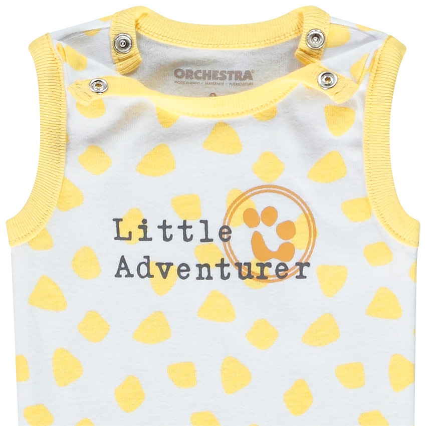 Pack de 5 bodies estampados de jirafas para bebé niño 