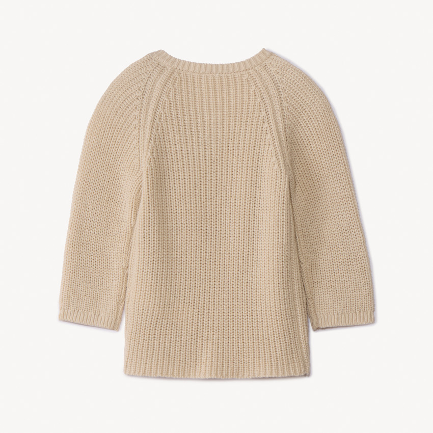 Chaqueta de punto perlado lisa para bebé 