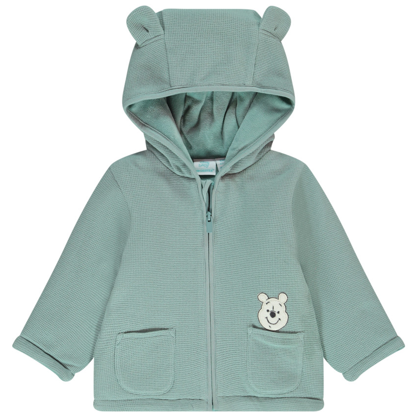 Gilet en maille nid d'abeille avec doublure en velours pour bébé garçon Main Gilet en maille nid d'abeille avec doublure en velours pour bébé garçon