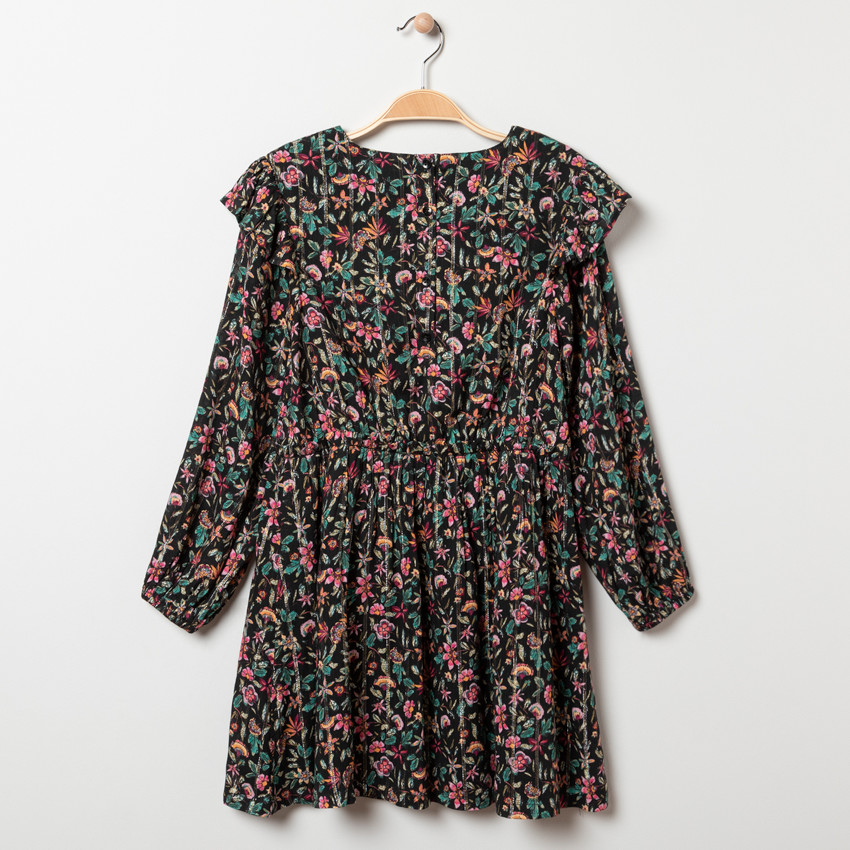 Vestido de manga larga estampado floral 