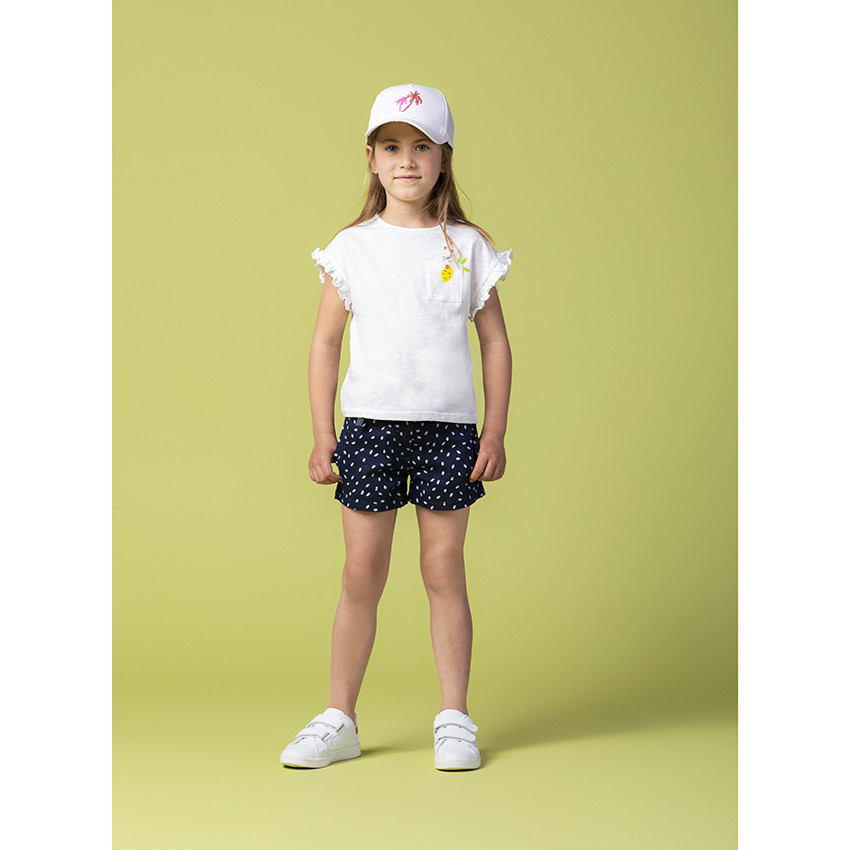 Gorra blanca con palmeras en lentejuelas 