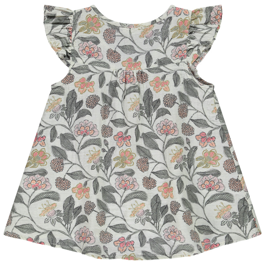 Túnica de manga corta con estampado floral para niña 