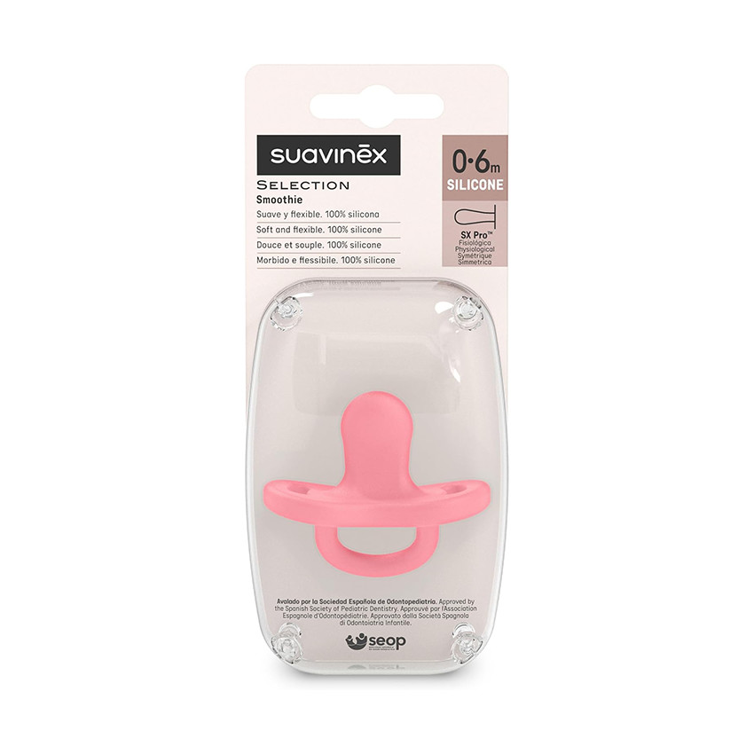 Chupete silicona fisiológico 0-6M Colour Essence Smoothie rosa intenso 