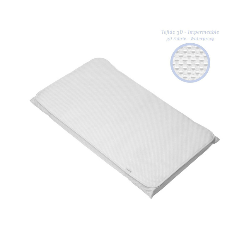 Protector colchon 3d-minicuna 46x82x1 cm liso e unico 