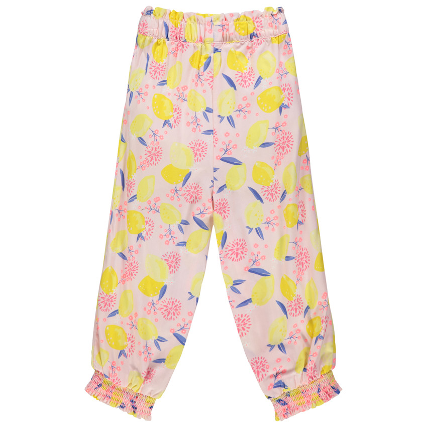 Pantalón fluido con estampado de limones para bebé niña 
