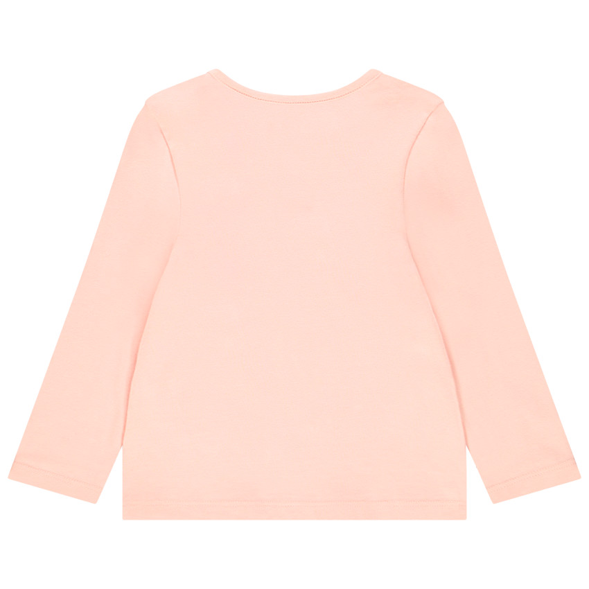 Camiseta de manga larga de algodón con mensaje para bebé niña 