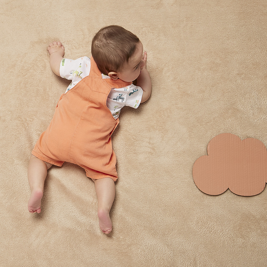 Conjunto 2 piezas peto corto + camiseta estampada para bebé niño 