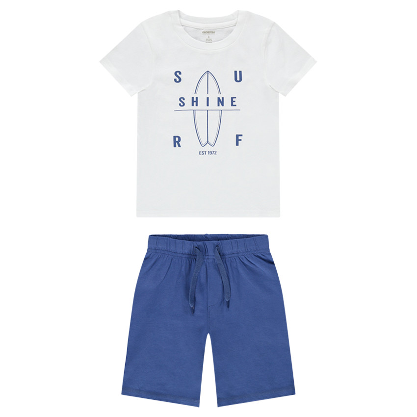 Pijama con camiseta con estampado de surf y bermudas Main Pijama con camiseta con estampado de surf y bermudas