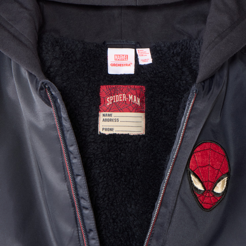 Chaqueta niño estilo teddy con capucha de Spider-Man Marvel 