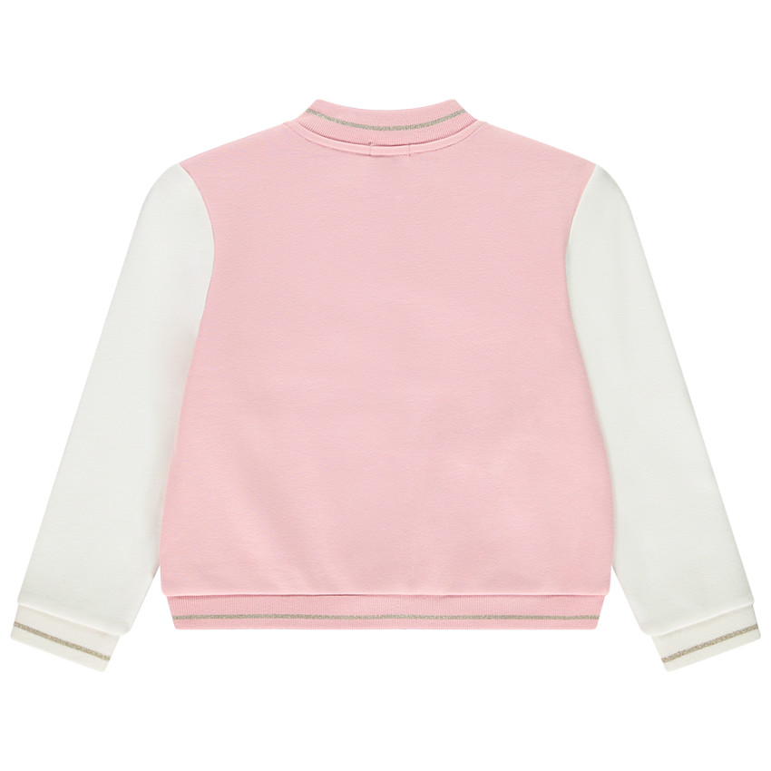 Chaqueta teddy de felpa sherpa con parche NY para niña 