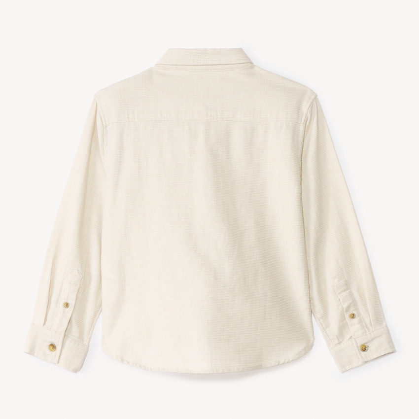 Chemise manches longues unie pour garçon 