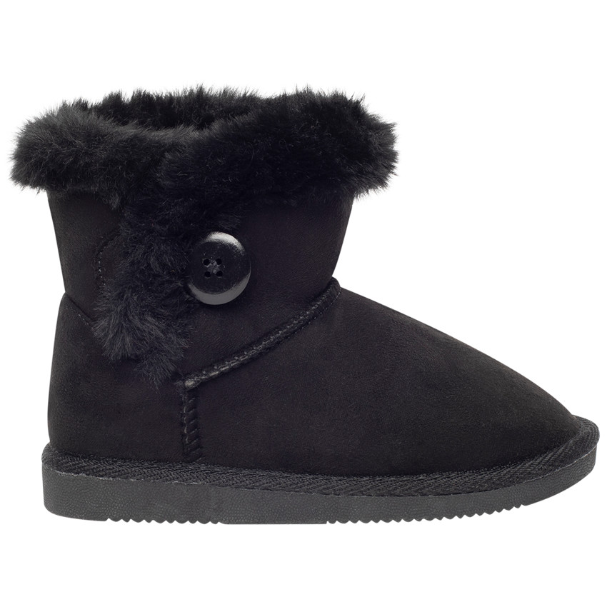 Botines de ante sintético forrados con botón decorativo para niña  Additional Botines de ante sintético forrados con botón decorativo para niña