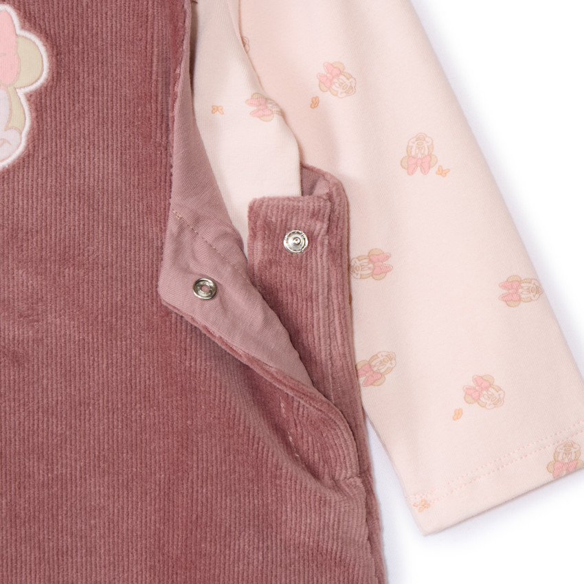 Ensemble 2 pièces avec salopette Minnie Disney pour bébé fille 