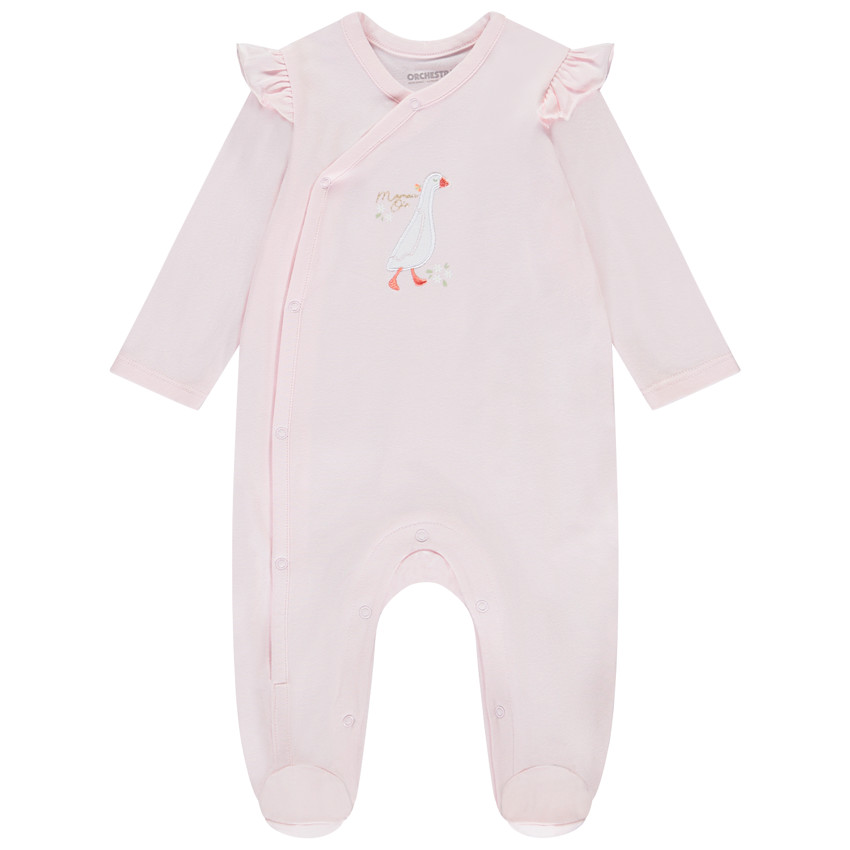 Lote de 2 peleles con estampado de gansos para niña con aberturas diferentes según la edad 