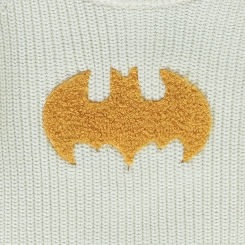 Jersey de punto con parche de bucles Batman Warner para bebé niño 