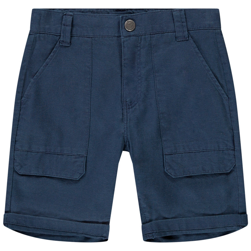 Bermuda multi-poches uni pour garçon 